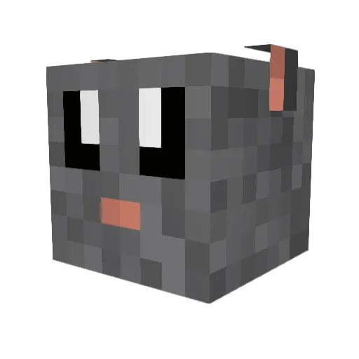 Garytherat Minecraft avatar head, 3D render