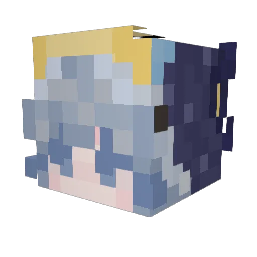 Garzerzz Minecraft avatar head, 3D render