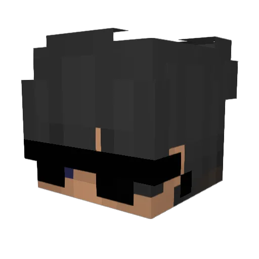 Garzie Minecraft avatar head, 3D render