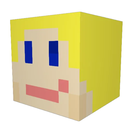 Gas808 Minecraft avatar head, 3D render