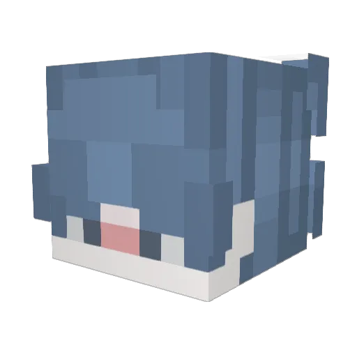 Gas_hydrate Minecraft avatar head, 3D render