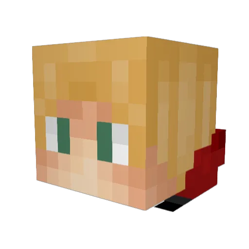 Gaserich Minecraft avatar head, 3D render