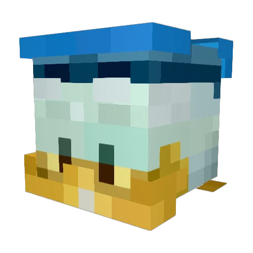 GashBlaster Minecraft avatar head, 3D render