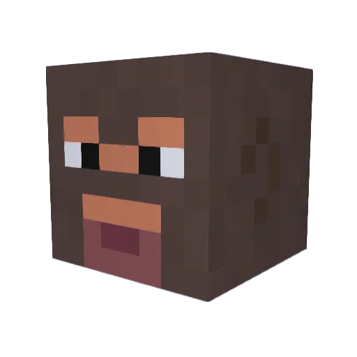 GasieNL Minecraft avatar head, 3D render