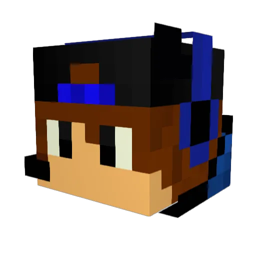 Gasionn Minecraft avatar head, 3D render