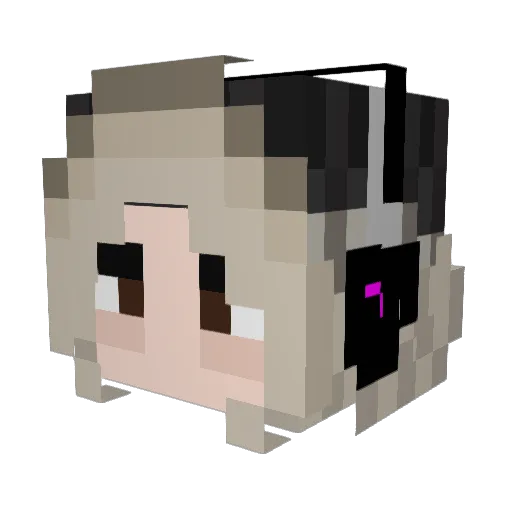 Gasked10 Minecraft avatar head, 3D render