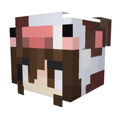 Gaskii Minecraft avatar head, 3D render
