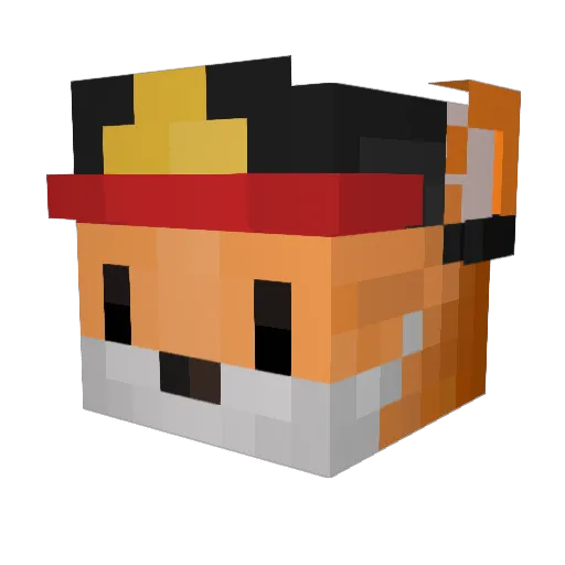 Gasmeros Minecraft avatar head, 3D render