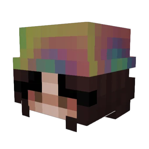 Gasoliine Minecraft avatar head, 3D render