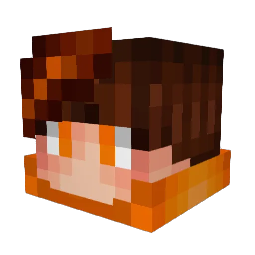 GasparDGYT Minecraft avatar head, 3D render
