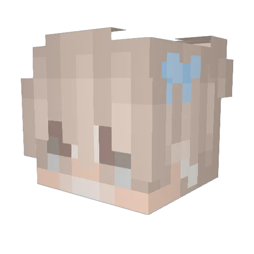 GasparNetto Minecraft avatar head, 3D render