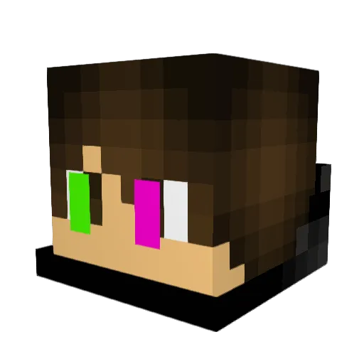 GaspiChelo Minecraft avatar head, 3D render