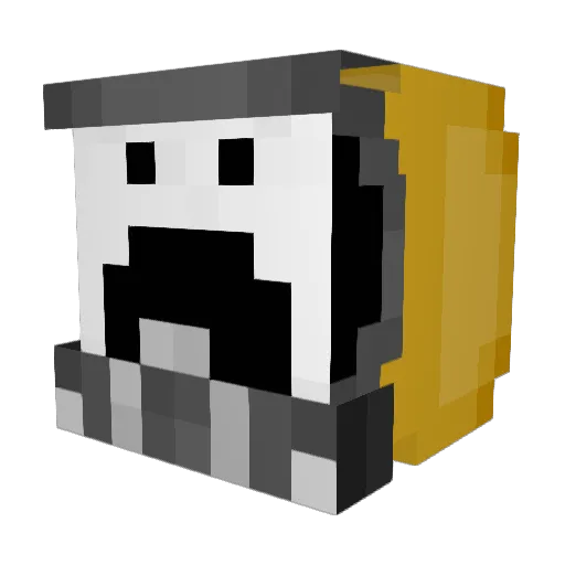 Gaspimienta_ Minecraft avatar head, 3D render
