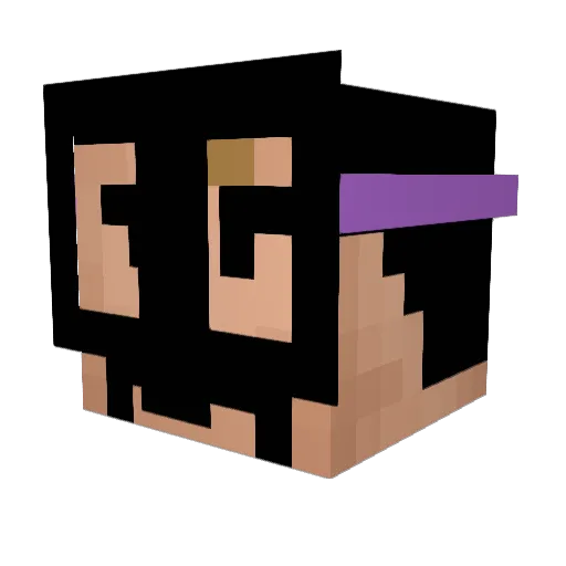 Gaspuccino Minecraft avatar head, 3D render