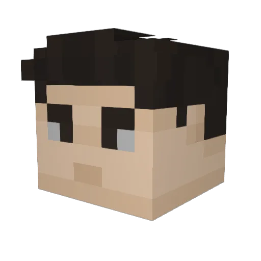 Gassy66 Minecraft avatar head, 3D render