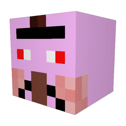 GastFes12 Minecraft avatar head, 3D render