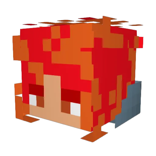 Gastech Minecraft avatar head, 3D render
