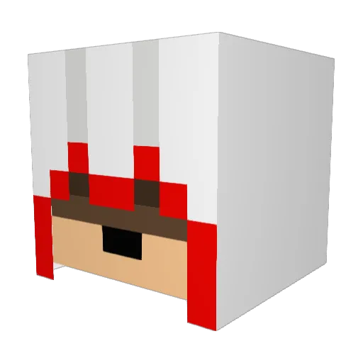 Gasteiner Minecraft avatar head, 3D render