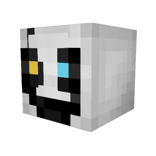Gaster98 Minecraft avatar head, 3D render