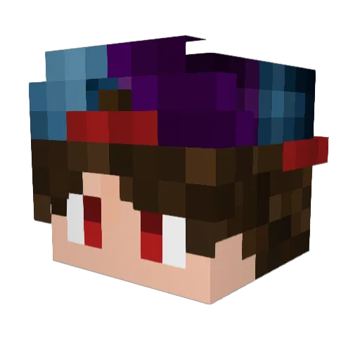 Gastik Minecraft avatar head, 3D render