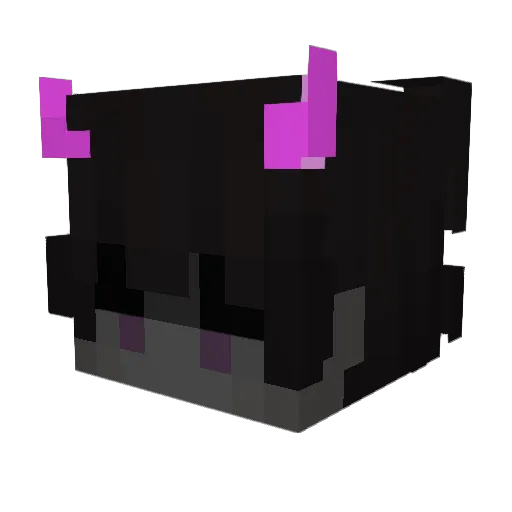 GastlyHearts Minecraft avatar head, 3D render