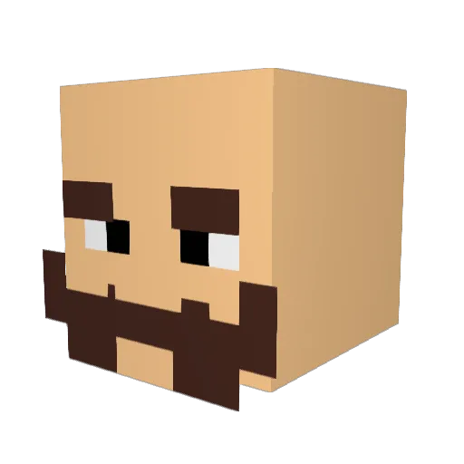 GastonC15 Minecraft avatar head, 3D render