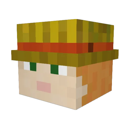 Gastti Minecraft avatar head, 3D render