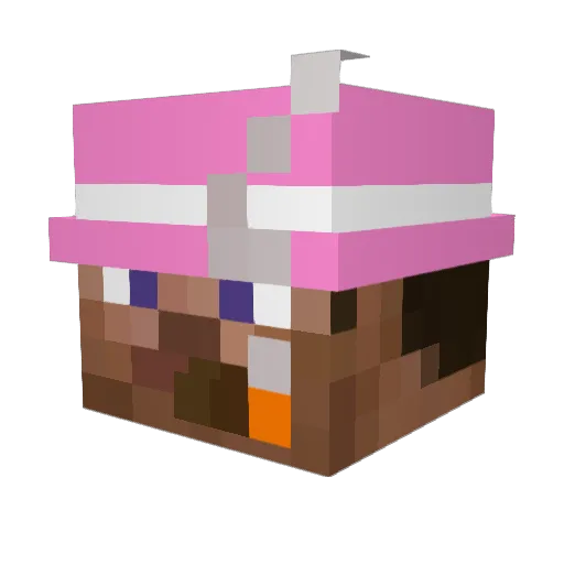 Gastup Minecraft avatar head, 3D render