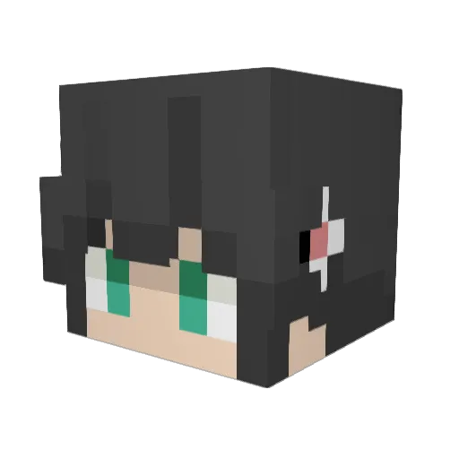 Gat0_gamer Minecraft avatar head, 3D render