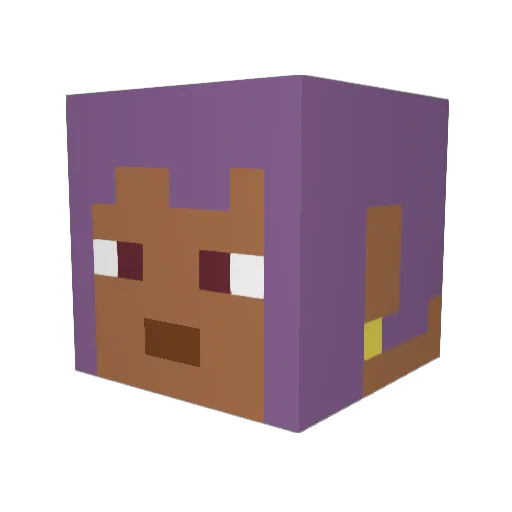Gatajica Minecraft avatar head, 3D render