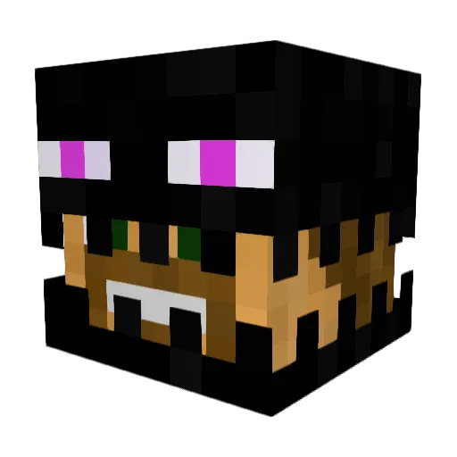 Gatalas Minecraft avatar head, 3D render
