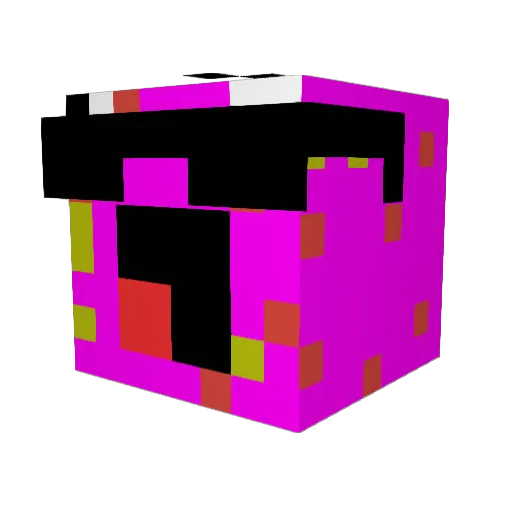 Gataoo50 Minecraft avatar head, 3D render