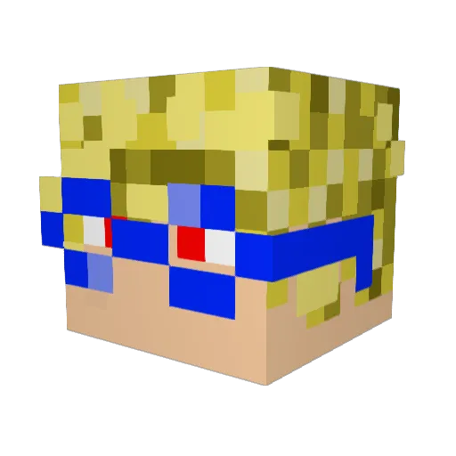 GatauYt Minecraft avatar head, 3D render