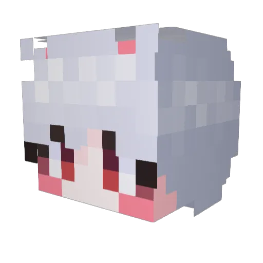 Gateau00 Minecraft avatar head, 3D render