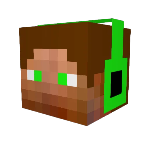 Gates23 Minecraft avatar head, 3D render