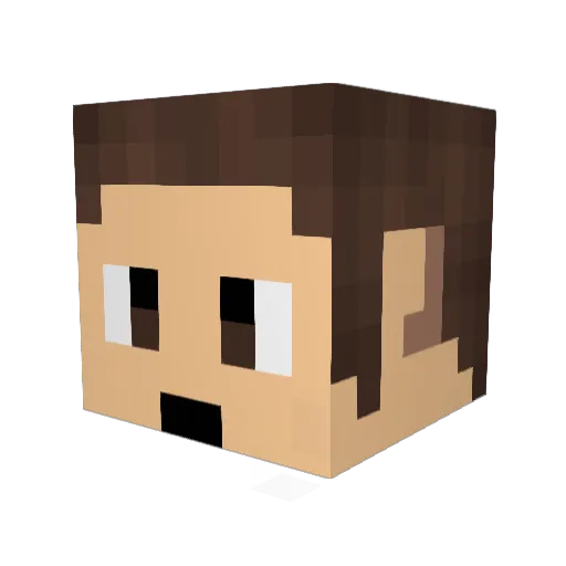 Gateway_ Minecraft avatar head, 3D render