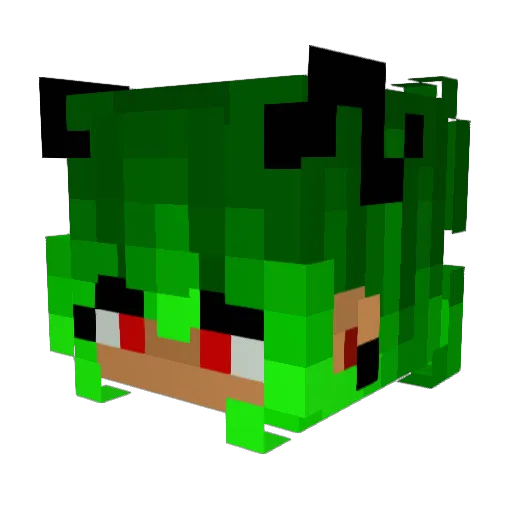 Gati0 Minecraft avatar head, 3D render
