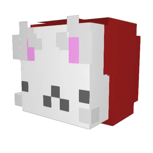 Gatinho13 Minecraft avatar head, 3D render