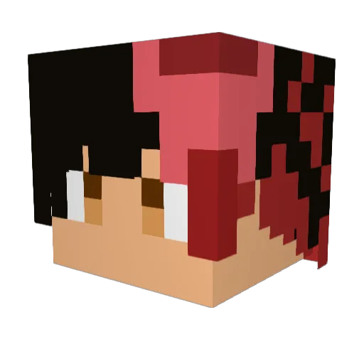 Gatito10 Minecraft avatar head, 3D render