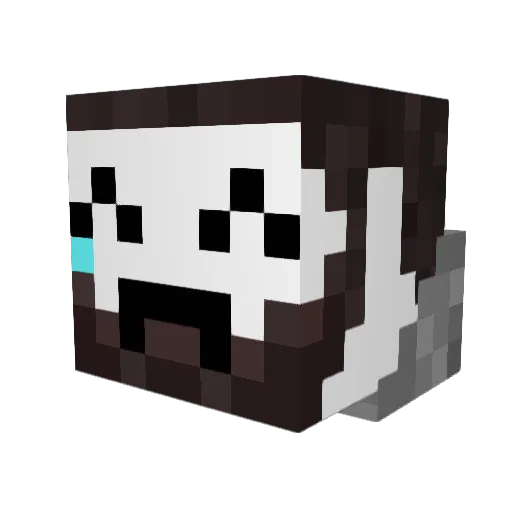 Gatito7878 Minecraft avatar head, 3D render