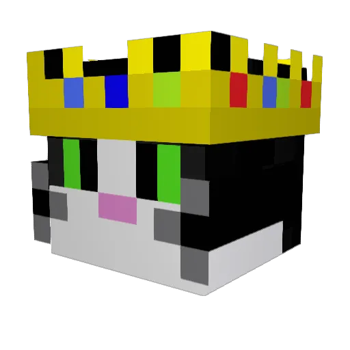 GatitoMan Minecraft avatar head, 3D render