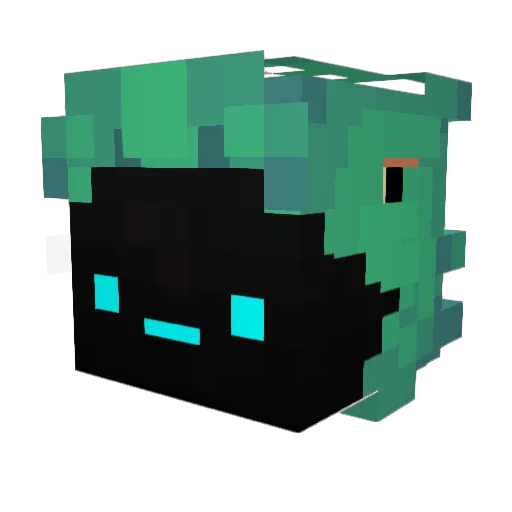 Gatituwu Minecraft avatar head, 3D render