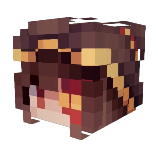 GatoASesino Minecraft avatar head, 3D render