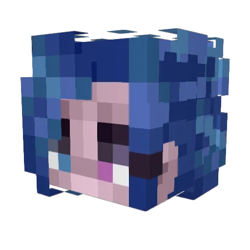 GatoLunar Minecraft avatar head, 3D render