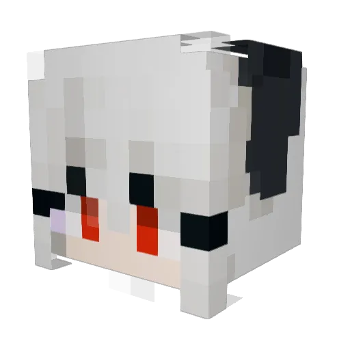 GatoSuave Minecraft avatar head, 3D render