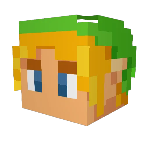 Gatogutz Minecraft avatar head, 3D render