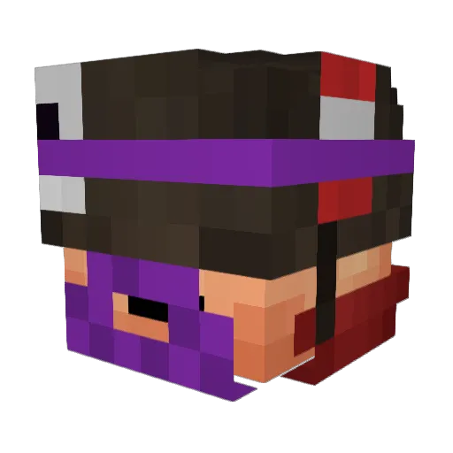 Gatozilla Minecraft avatar head, 3D render