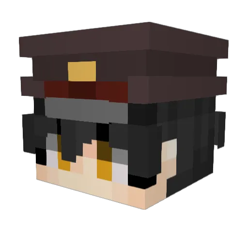 Gatti2 Minecraft avatar head, 3D render