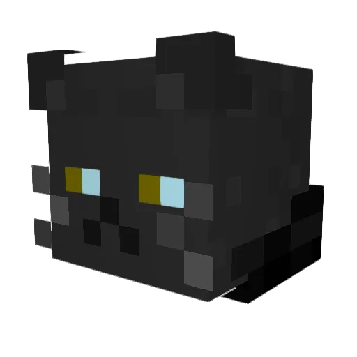 Gatto09 Minecraft avatar head, 3D render