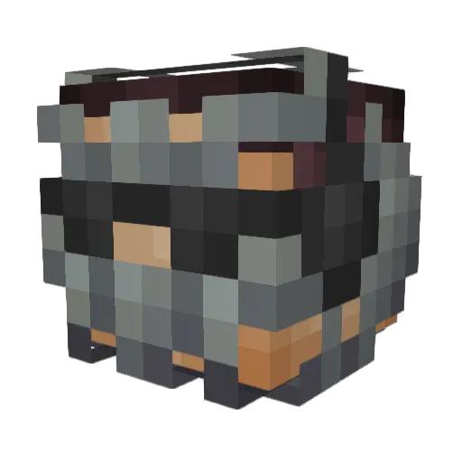 GattoAVOCADO Minecraft avatar head, 3D render